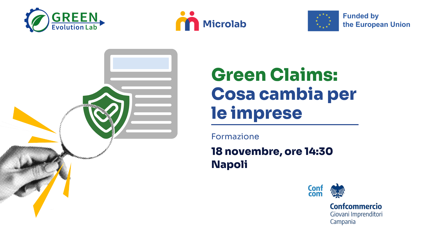 Green claims: cosa cambia per le imprese? Inontro gratuito  il 18 novembre a Napoli